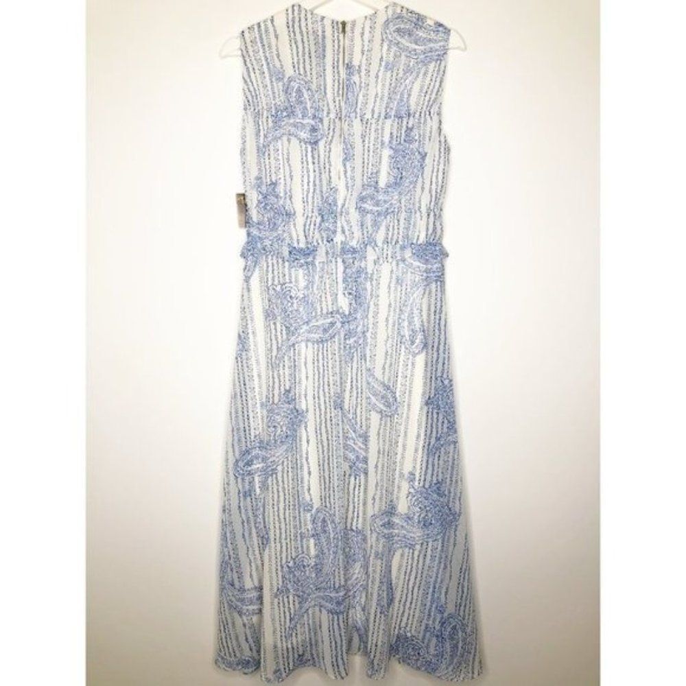 TAYLOR Blue & White Midi Printed Dress – Size 10 | NWT - Picture 6 of 6